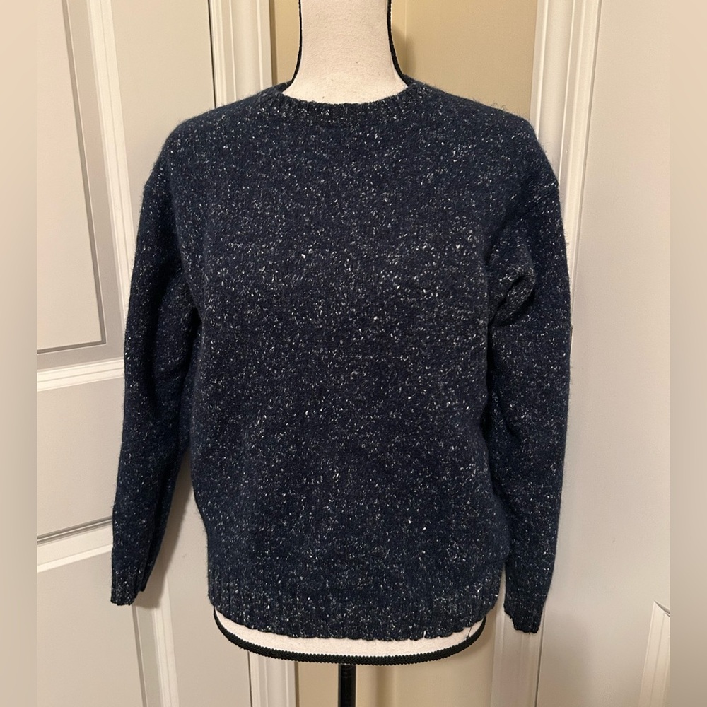 GAP Navy Speckled Crewneck Sweater